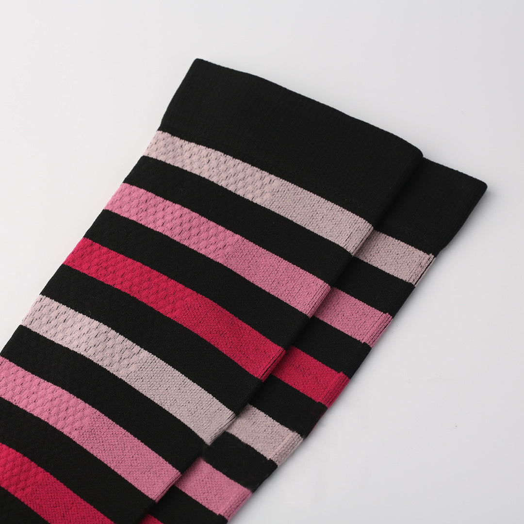 Striped Knee-High Compression Socks