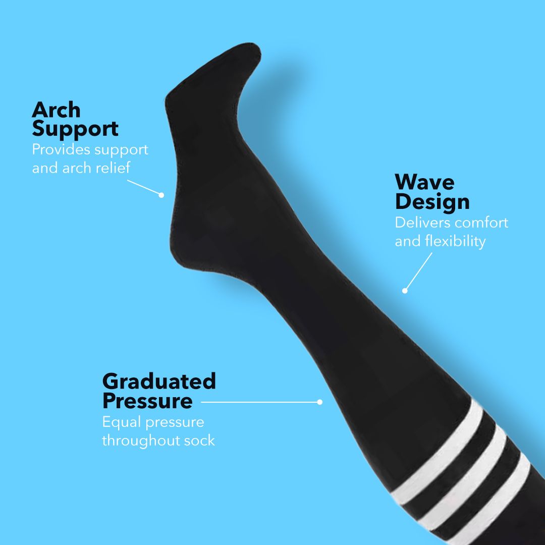 3 Stripe Knee-High Compression Socks