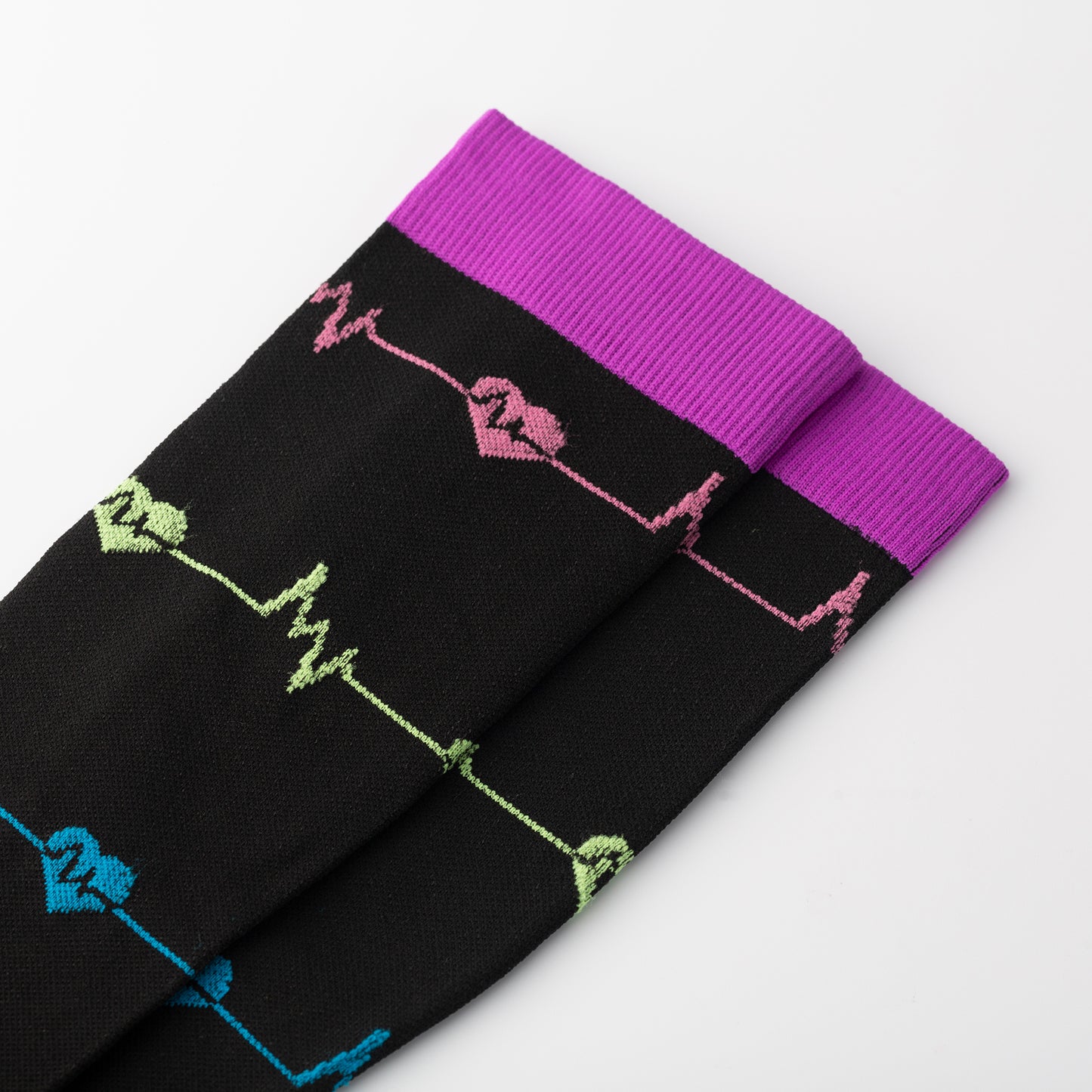 EKG Heart Knee-High Compression Socks