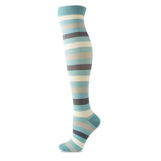 Striped Knee-High Compression Socks