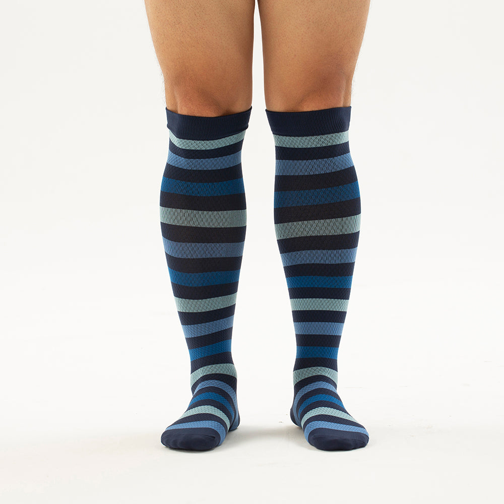 Striped Knee-High Compression Socks