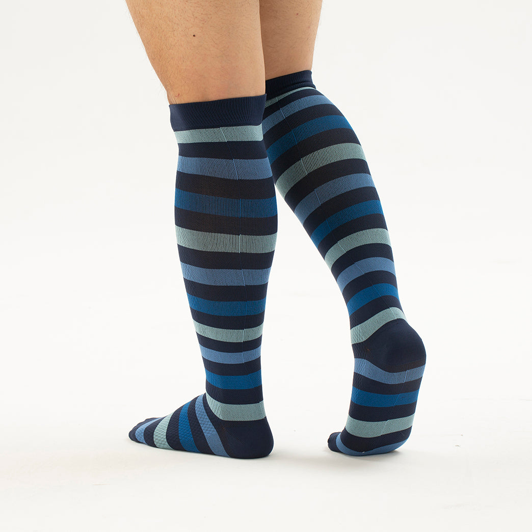 Striped Knee-High Compression Socks