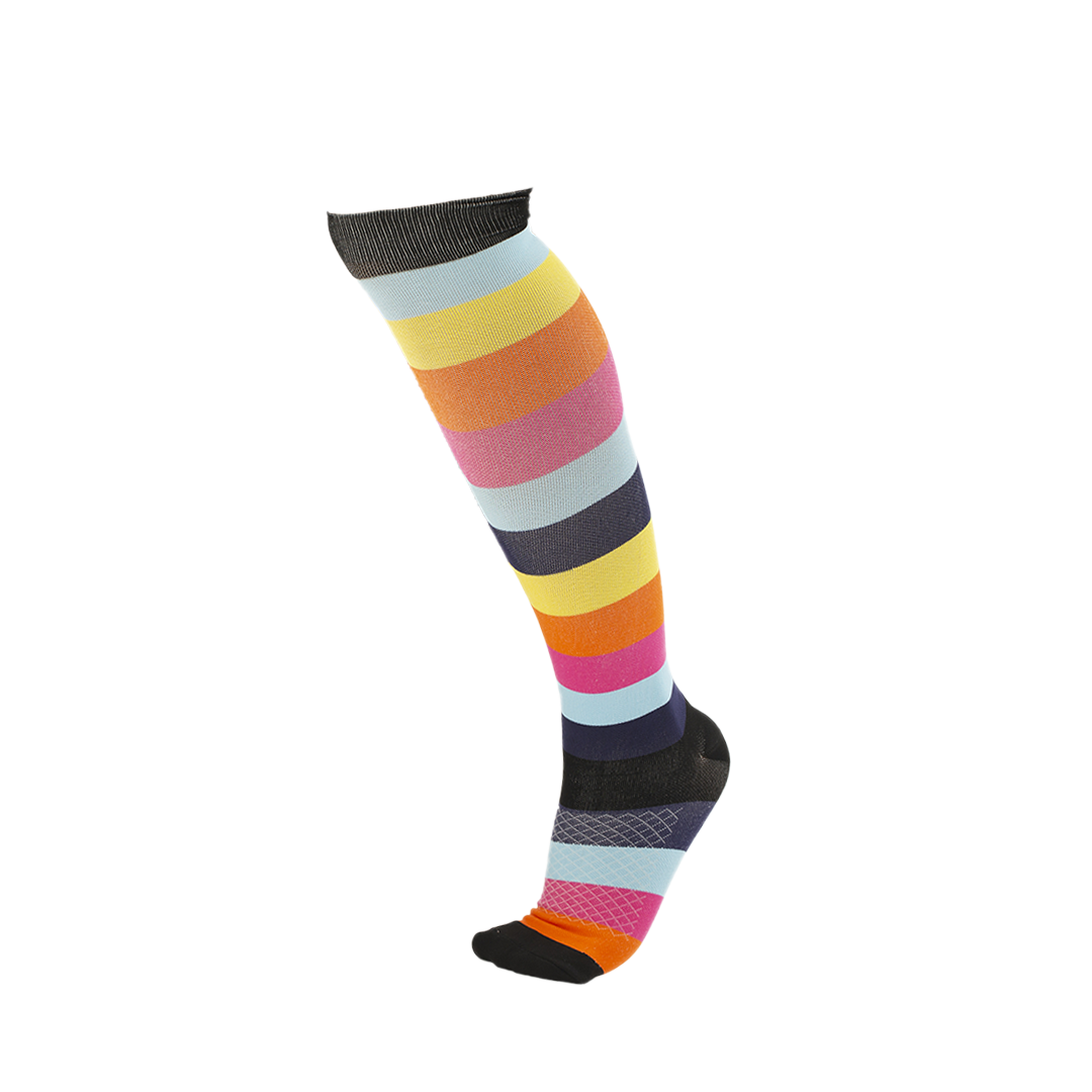 Striped Knee-High Compression Socks