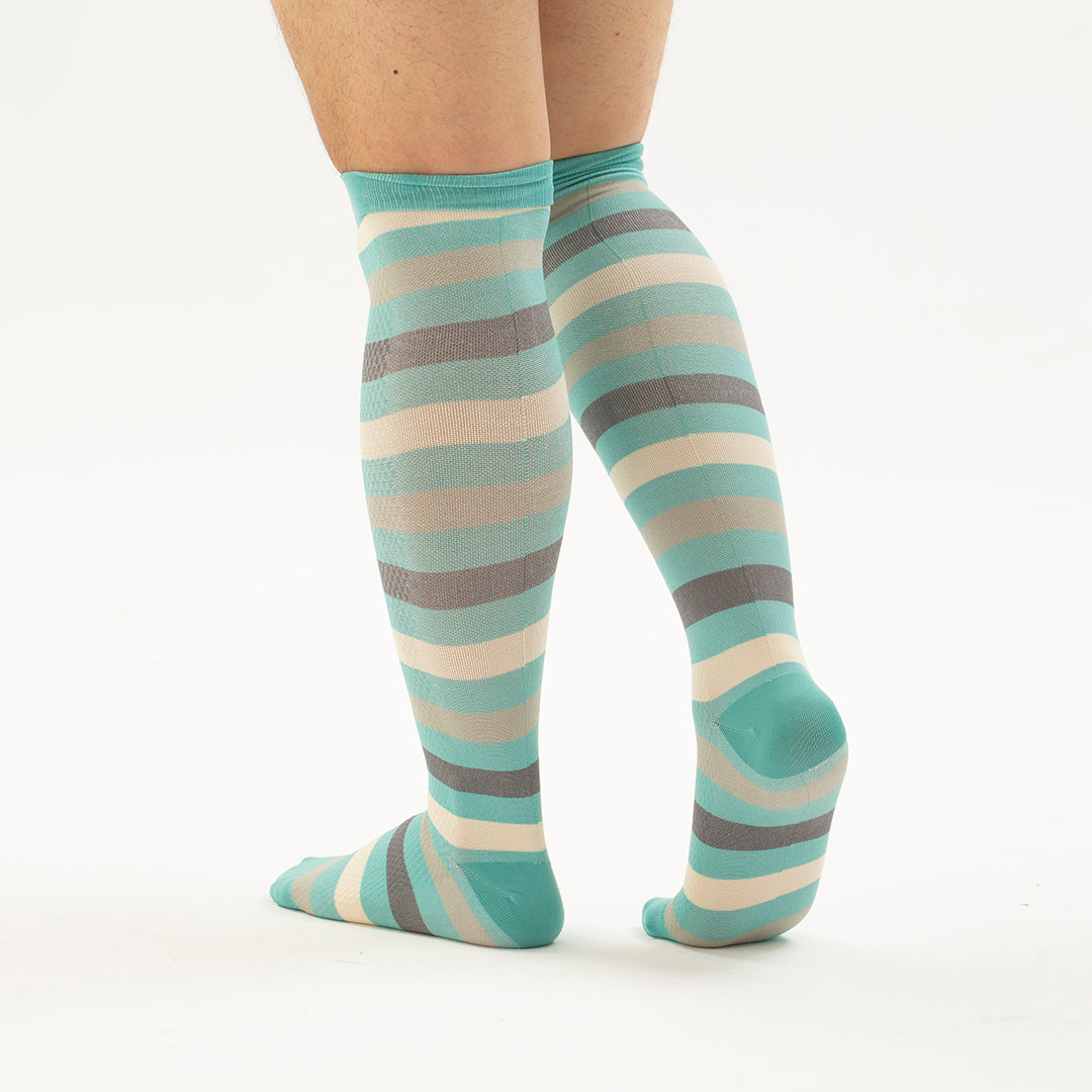 Striped Knee-High Compression Socks